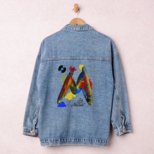 Stop nooit met de muziek jeans denim jacket (Hangar)