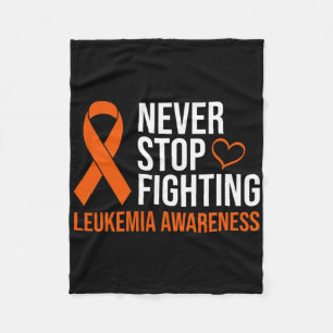 Stop nooit met het bestrijden van leukemiebewustzi fleece deken