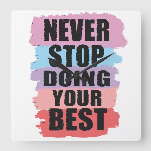 Stop nooit met het doen van je beste wandklok (Voorkant)