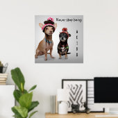 Stop nooit met het dragen van een vreemde Cute Chi Poster (Thuiskantoor)