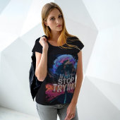 Stop nooit met het drogen van moderne zwarte T-shi T-shirt