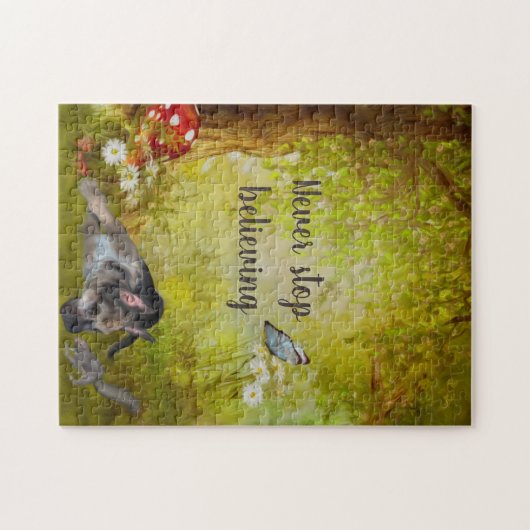 Stop nooit met het geloven van de Duitse herderdee Legpuzzel (Horizontaal)