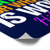 Stop nooit met het geloven van Hillary Inspirerend Poster (Hoek)