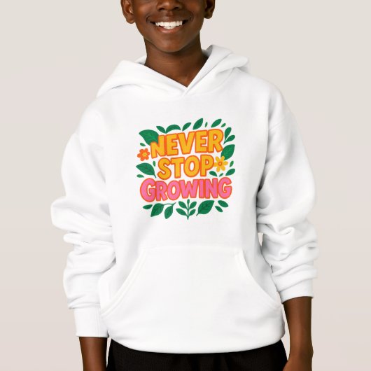 Stop nooit met het kweken van hoodie (Voorkant)