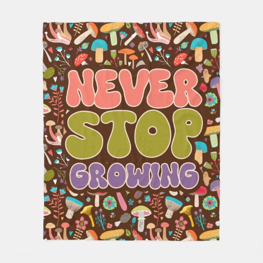 Stop nooit met het kweken van paddenstoel fleece deken (Voorkant)