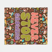 Stop nooit met het kweken van paddenstoel fleece deken (Voorkant (Horizontaal))