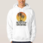 Stop nooit met het kweken van Retro Sunset Hoodie (Voorkant)
