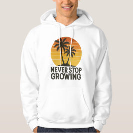 Stop nooit met het kweken van Retro Sunset Hoodie