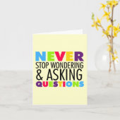 Stop nooit met het nadenken en het Vragen Kaart (Gele Bloem)