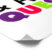 Stop nooit met het nadenken en het Vragen Poster (Hoek)