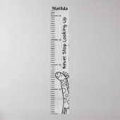 Stop nooit met het opzoeken van baby boy groeikaar poster (Voorkant)