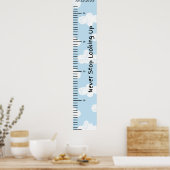 Stop nooit met het opzoeken van baby boy groeikaar poster (Keuken)