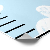 Stop nooit met het opzoeken van baby boy groeikaar poster (Hoek)