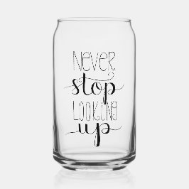 Stop nooit met het opzoeken van ijskoffie blikvorm glas