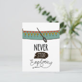 Stop nooit met het verkennen van kano briefkaart (Staand voorkant)