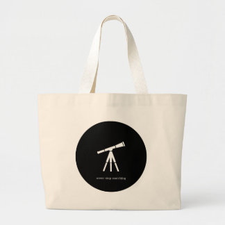 Stop nooit met het zoeken naar telescoop grote tote bag