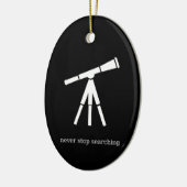 Stop nooit met het zoeken naar telescoop keramisch ornament (Links)