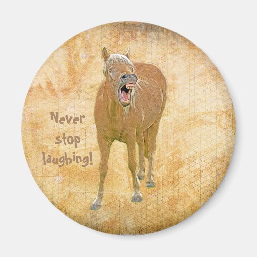Stop nooit met lachen! Funny horse schilder Magneet (Voorkant)