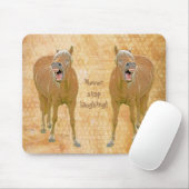 Stop nooit met lachen! Funny horse schilder Muismat (Met muis)