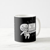 Stop nooit met leren! koffiemok (Voorkant rechts)