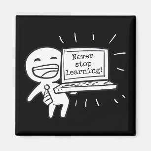 Stop nooit met leren! magneet