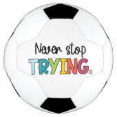 Stop nooit met proberen voetbal (Voorkant)