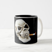 Stop nooit met stoppen! tweekleurige koffiemok (Voorkant rechts)