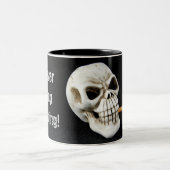 Stop nooit met stoppen! tweekleurige koffiemok (Center)