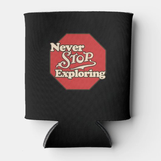 Stop nooit met verkennen blikjeskoeler (Voorkant)