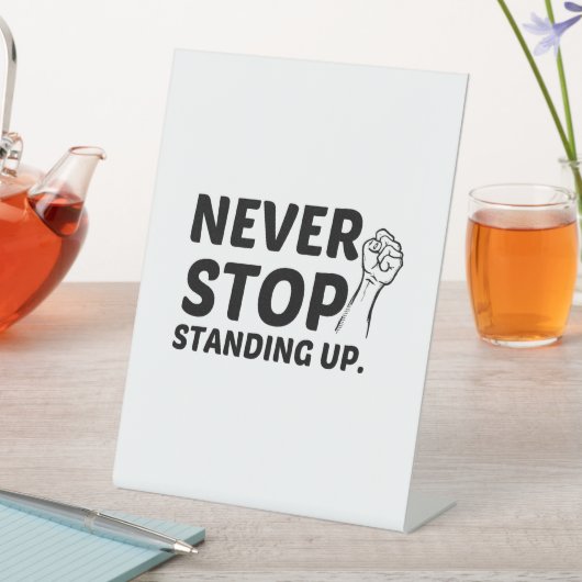 STOP NOOIT OPLOSSEN RECLAMEBORD MET VOETSTUK (Insitu)