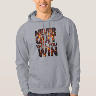 Stop nooit totdat je wint - Motivatie lavasteen Hoodie