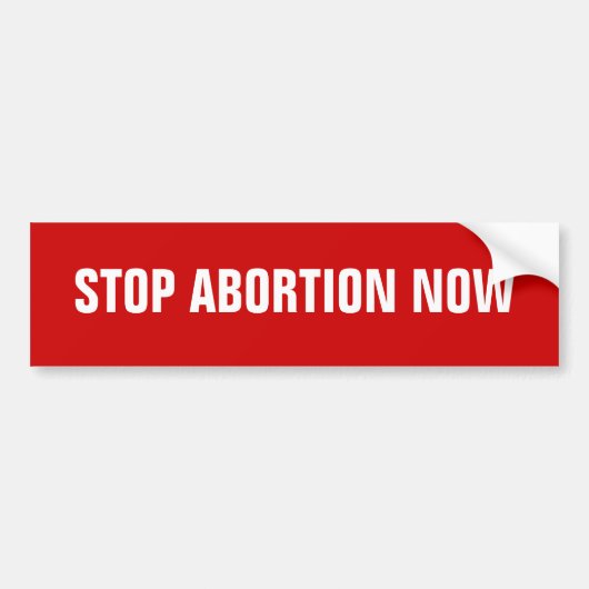 STOP NU Bumpersticker ABORTING (Voorkant)