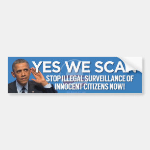 Stop nu met illegaal toezicht op burgers bumpersticker