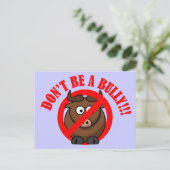 Stop nu pesten: Niet pesten Briefkaart (Staand voorkant)