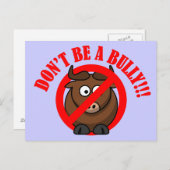 Stop nu pesten: Niet pesten Briefkaart (Voorkant / Achterkant)