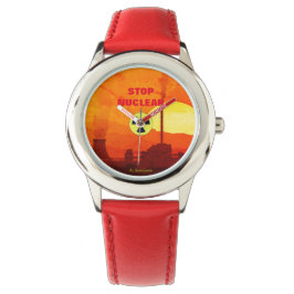 "Stop Nuclear" laat zazzy - vrouw - kind Horloge
