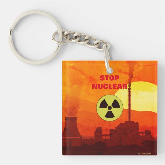 Stop Nuclear Sleutelhanger (voorkant)
