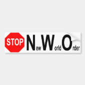Stop NWO-bumpersticker Bumpersticker (Voorkant)