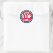 Stop Obama 2012 Ronde Sticker (Tas)
