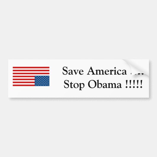 Stop Obama Bumpersticker (Voorkant)
