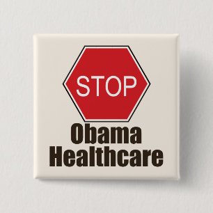 Stop Obama Healthcare Button