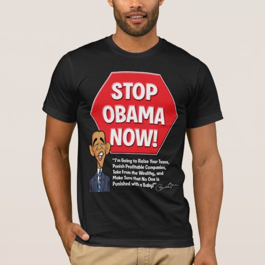 STOP OBAMA NU T-SHIRT (Voorkant)