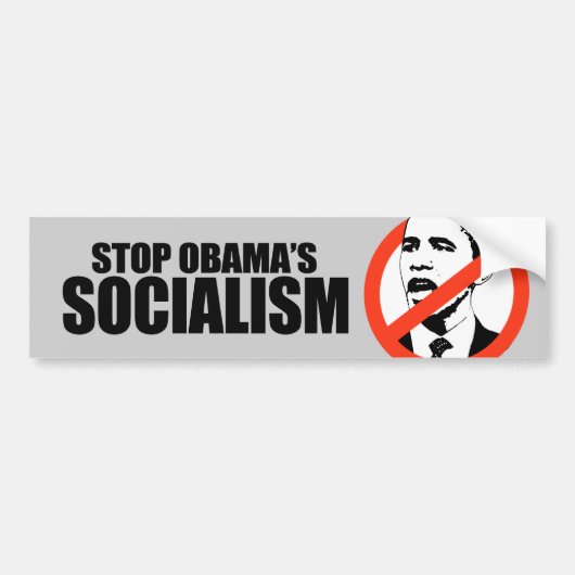 STOP OBAMA-SOCIALISME BUMPERSTICKER (Voorkant)