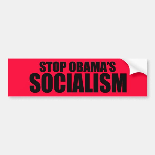 STOP OBAMA SOCIALISME BUMPERSTICKER (Voorkant)