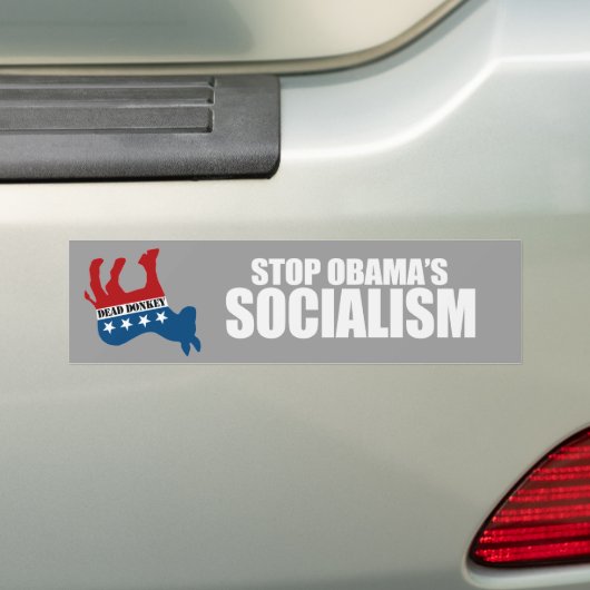 STOP OBAMA SOCIALISME Bumpersticker (Op auto)