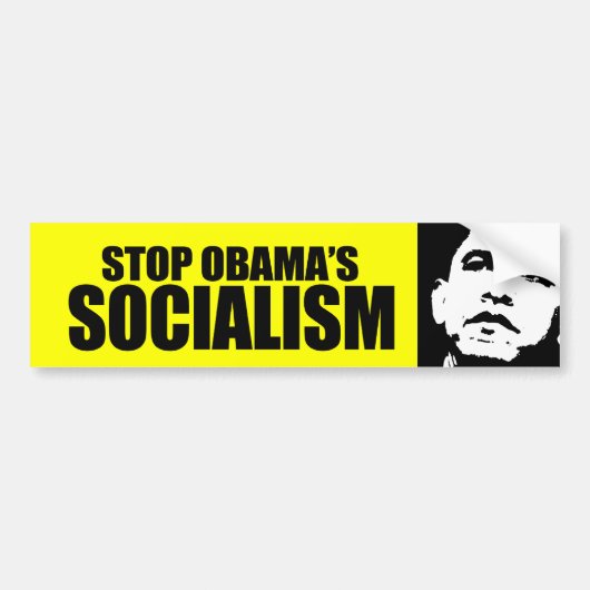 STOP OBAMA SOCIALISME BUMPERSTICKER (Voorkant)
