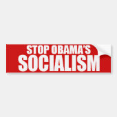STOP OBAMA SOCIALISME Bumpersticker (Voorkant)