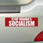 STOP OBAMA SOCIALISME Bumpersticker (Op auto)