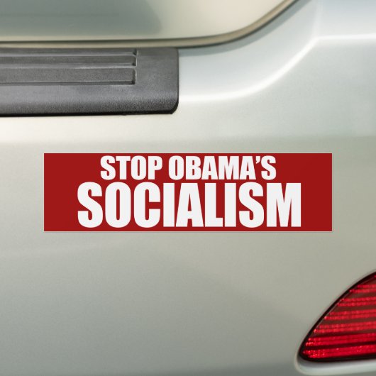 STOP OBAMA SOCIALISME Bumpersticker (Op auto)