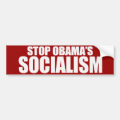 STOP OBAMA SOCIALISME Bumpersticker (Voorkant)